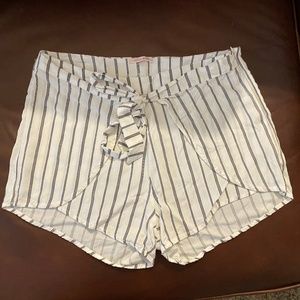 Black and White Striped Shorts